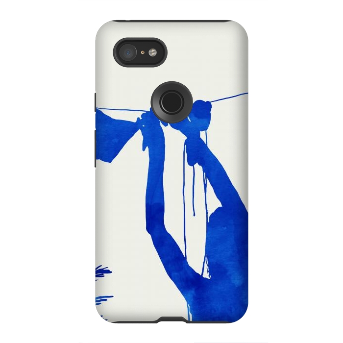 Pixel 3XL StrongFit Blue Nude Vacay Matisse by Uma Prabhakar Gokhale