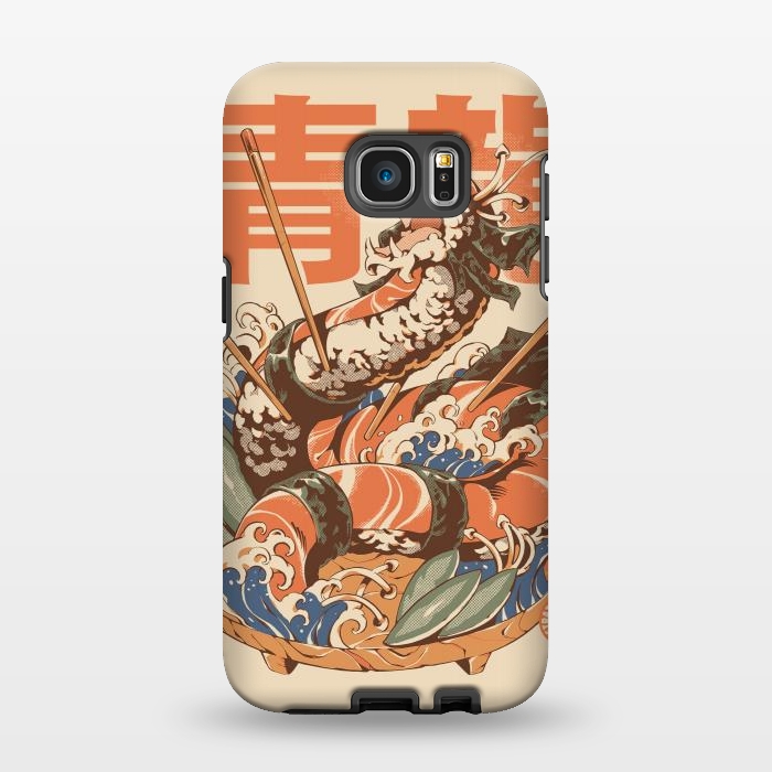 Galaxy S7 EDGE StrongFit Dragon Sushi by Ilustrata