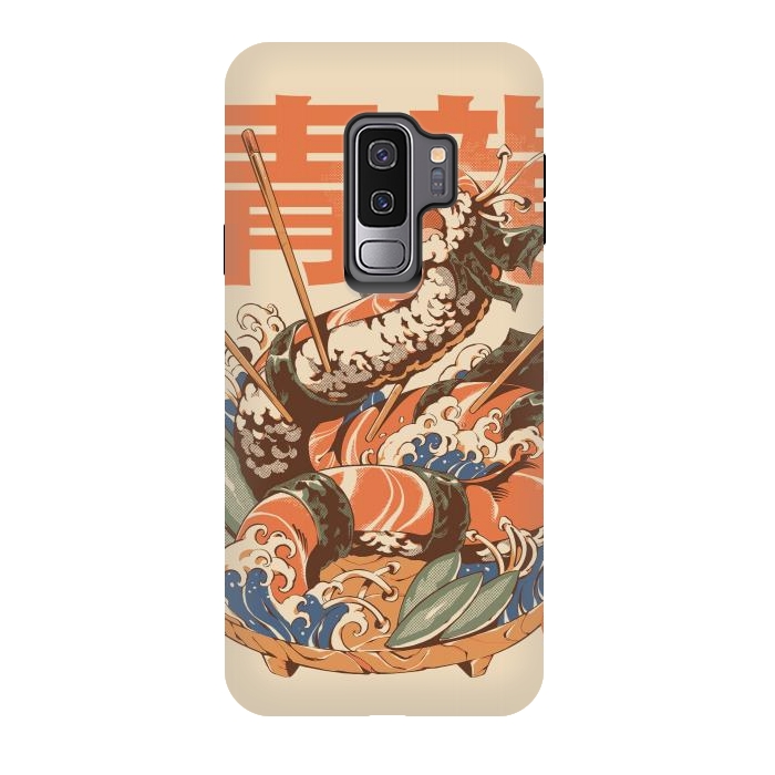 Galaxy S9 plus StrongFit Dragon Sushi by Ilustrata
