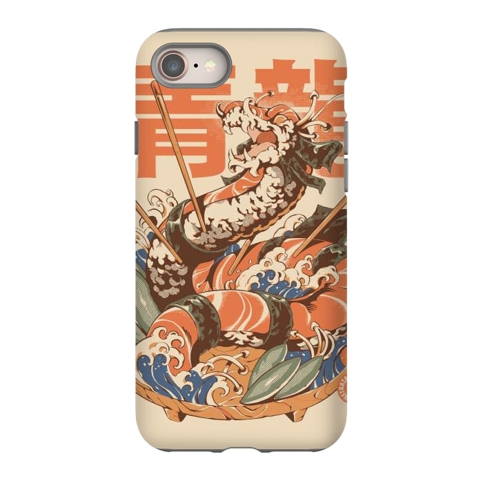 iPhone 8 StrongFit Dragon Sushi by Ilustrata