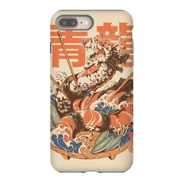 iPhone 8 plus StrongFit Dragon Sushi por Ilustrata