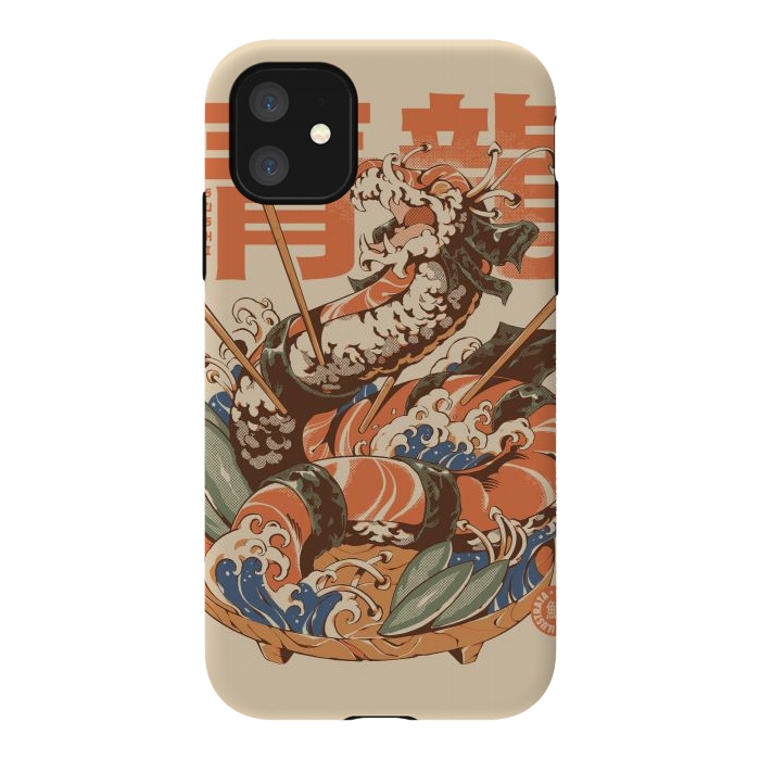 iPhone 11 StrongFit Dragon Sushi by Ilustrata