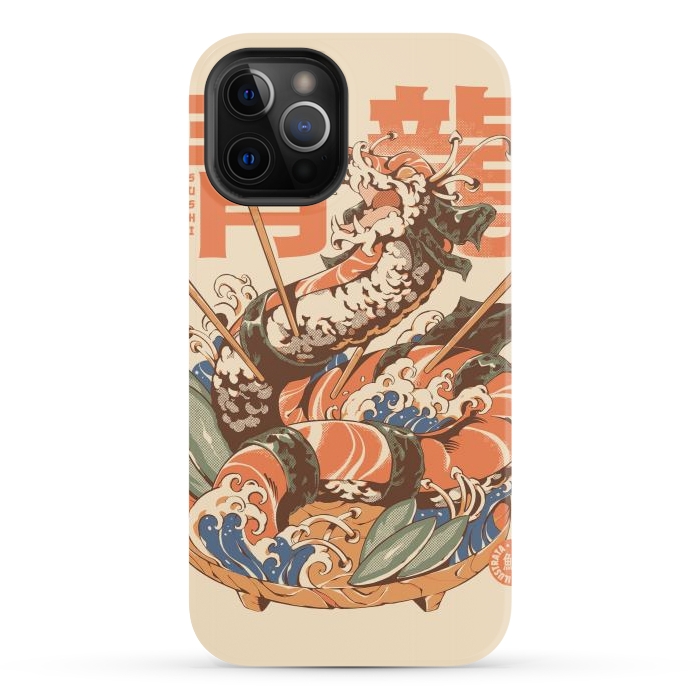 iPhone 12 Pro StrongFit Dragon Sushi by Ilustrata
