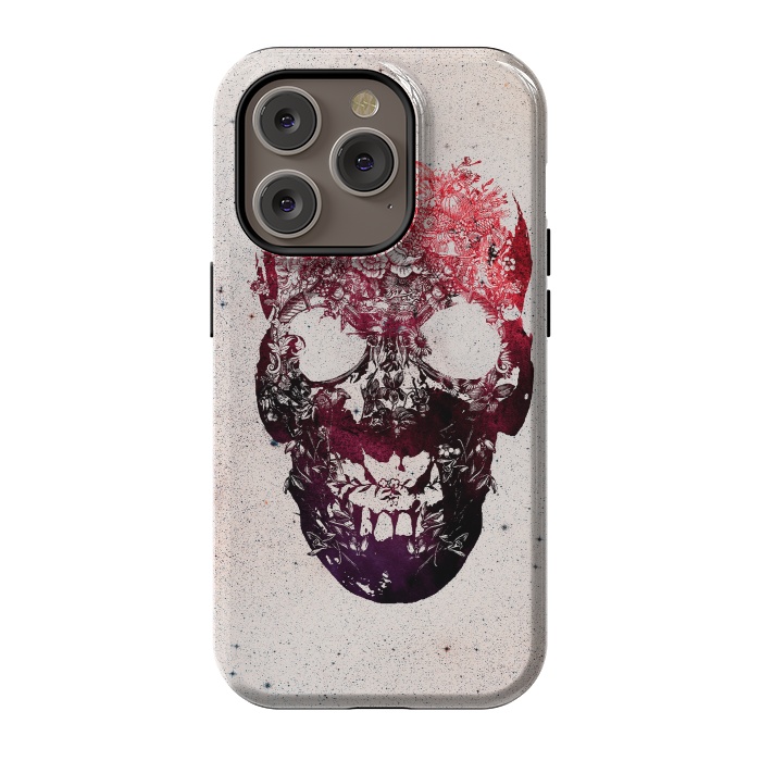 iPhone 14 Pro StrongFit Floral Skull by Ali Gulec