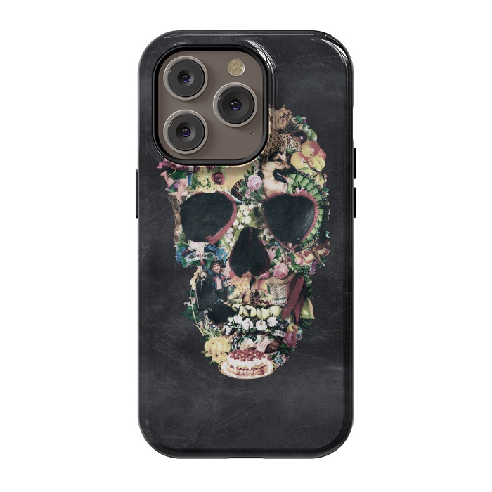 iPhone 14 Pro StrongFit Vintage Skull by Ali Gulec