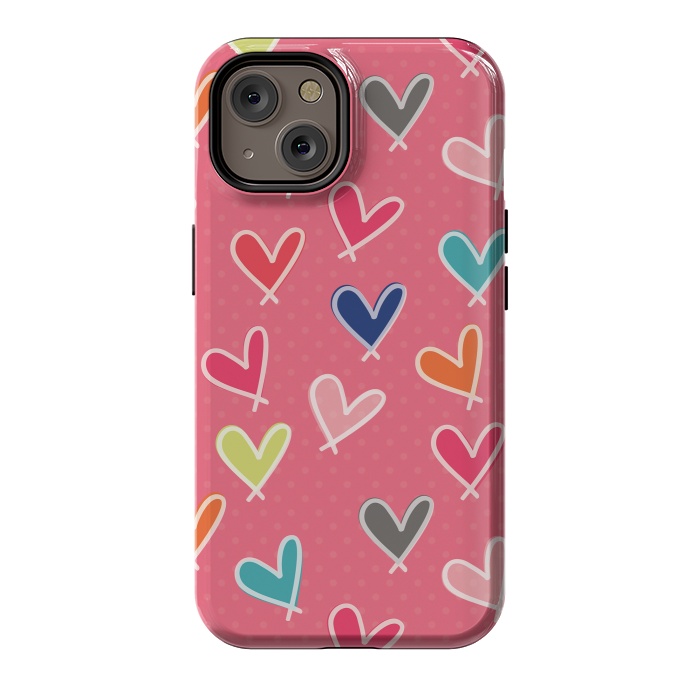 iPhone 14 StrongFit Pink Blow Me One Last Kiss by Rosie Simons