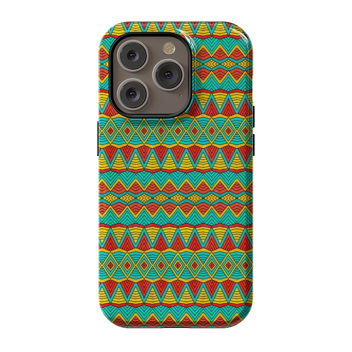 iPhone 14 Pro StrongFit Tribal Soul by Pom Graphic Design