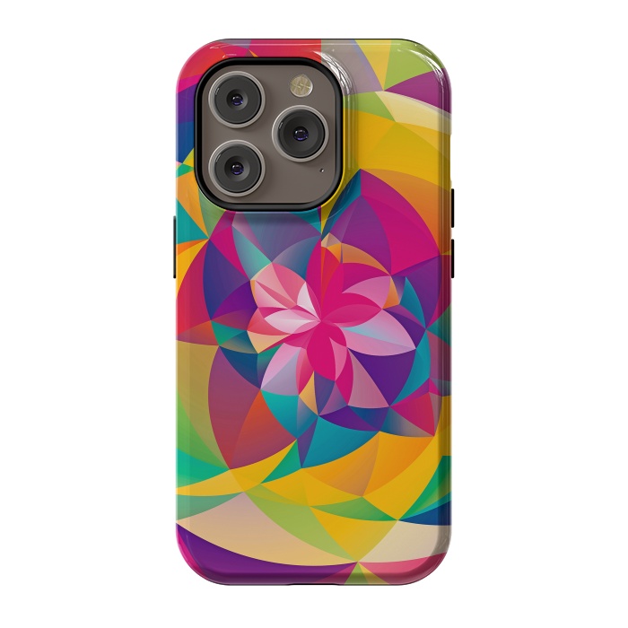 iPhone 14 Pro StrongFit Acid Blossom by Eleaxart
