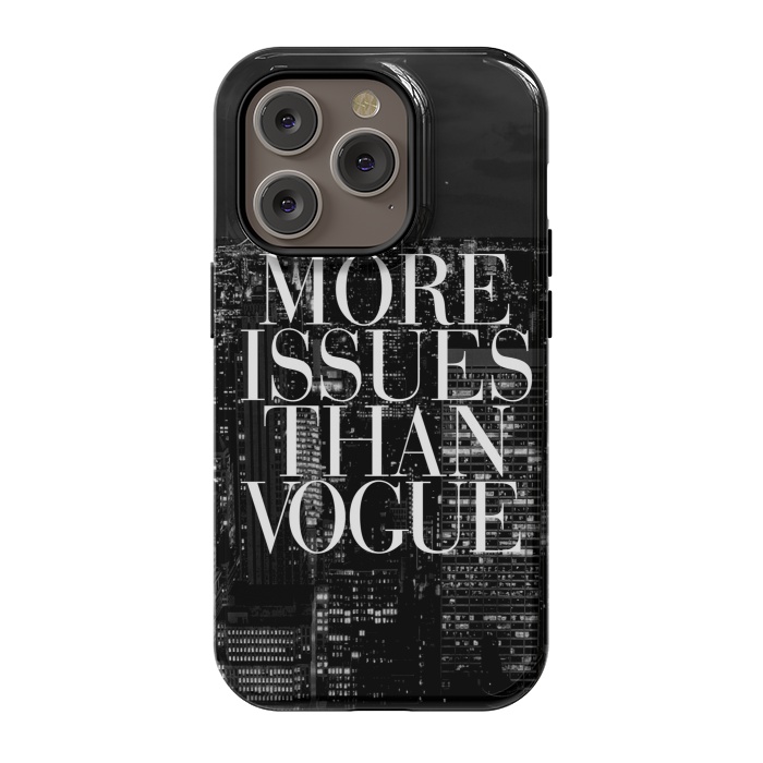 iPhone 14 Pro StrongFit Siphone vogue issues nyc skyline by Rex lambo