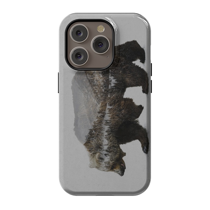 iPhone 14 Pro StrongFit The Kodiak Brown Bear by Davies Babies