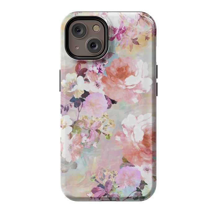 iPhone 14 StrongFit Watercolor Flowers by Girly Trend