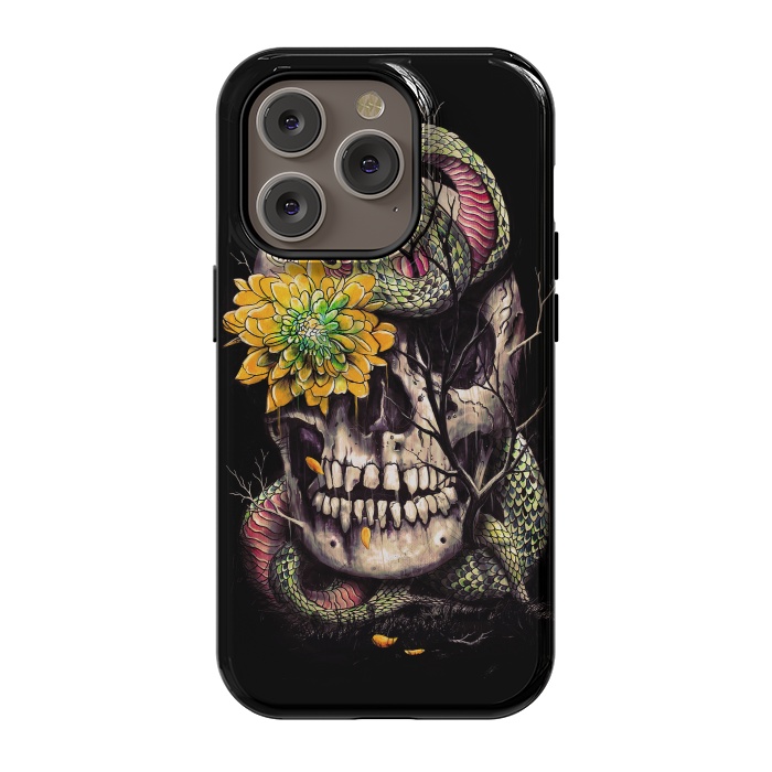 iPhone 14 Pro StrongFit Snake and Skull by Nicebleed