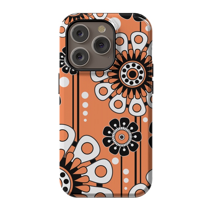 iPhone 14 Pro StrongFit Orange Flowers by Shelly Bremmer