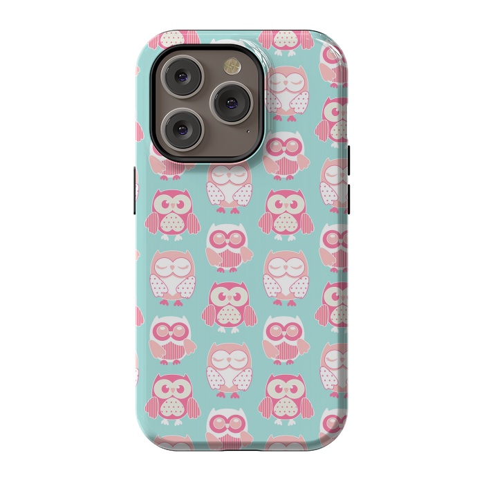 iPhone 14 Pro StrongFit Owls by Leska Hamaty