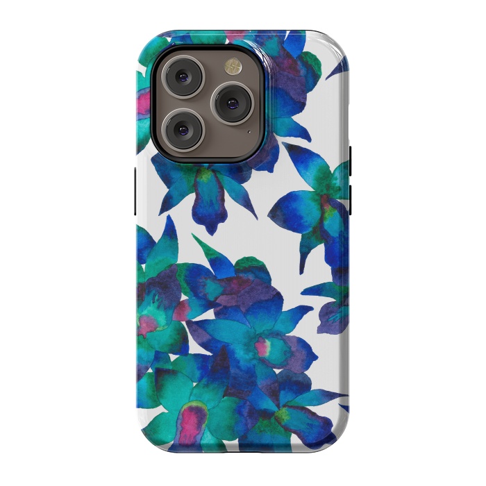 iPhone 14 Pro StrongFit Oceanic Orchid Fascination by Amaya Brydon