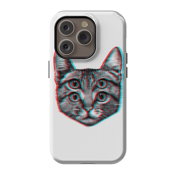 iPhone 14 Pro StrongFit 3D Cat by Mitxel Gonzalez