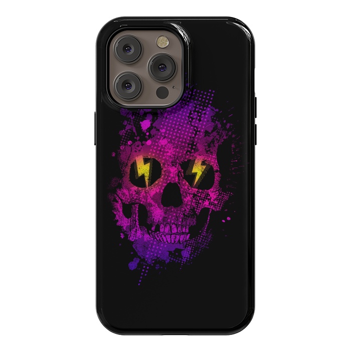 iPhone 14 Pro max StrongFit Acid Skull by Mitxel Gonzalez