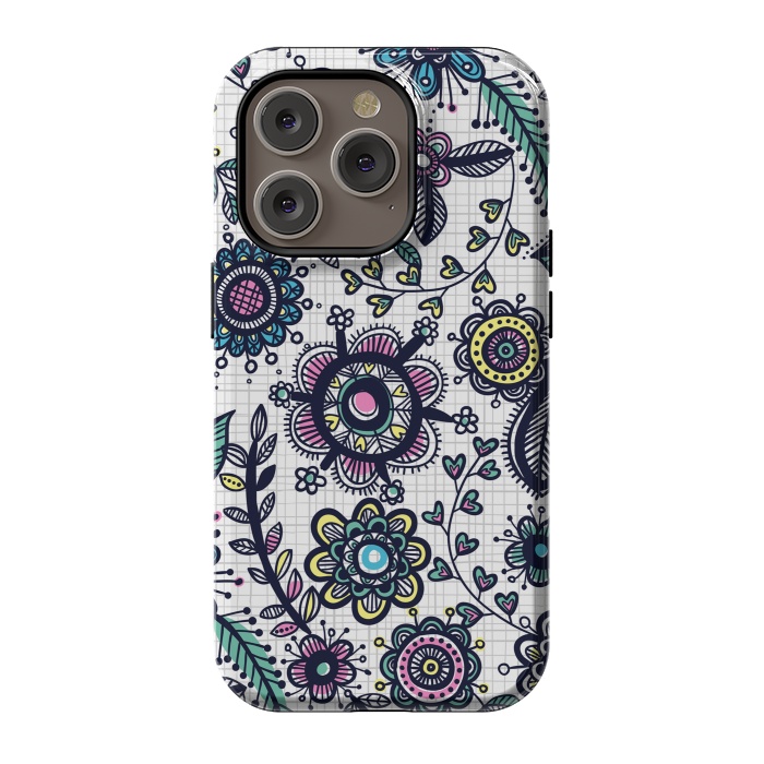 iPhone 14 Pro StrongFit linea floral by Laura Grant