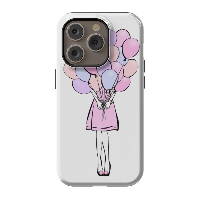 iPhone 14 Pro StrongFit Balloon Girl  by Martina