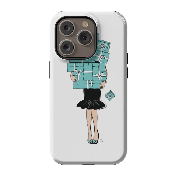 iPhone 14 Pro StrongFit Tiffany's Box Girl by Martina