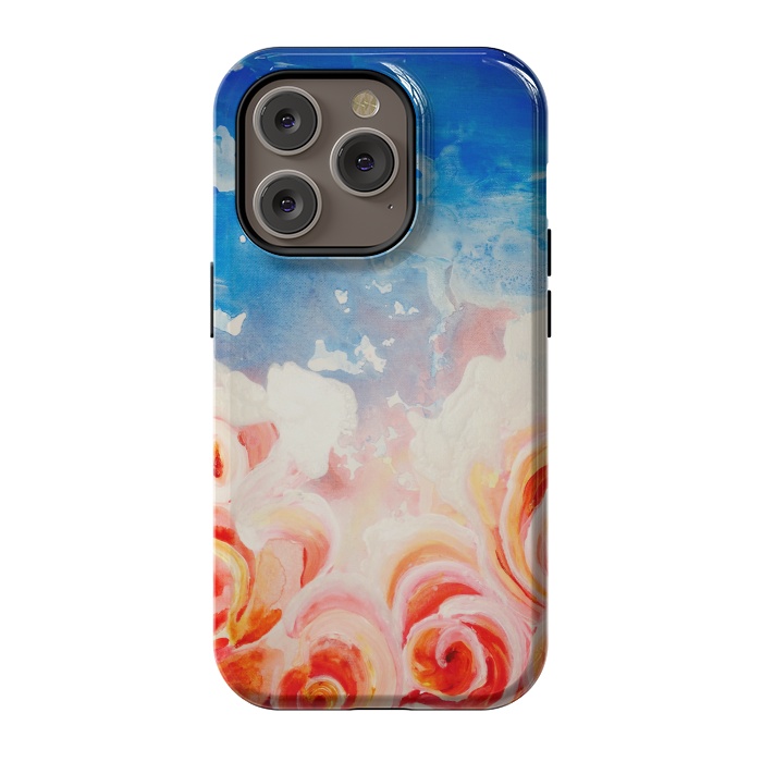 iPhone 14 Pro StrongFit Peachy Roses by ANoelleJay