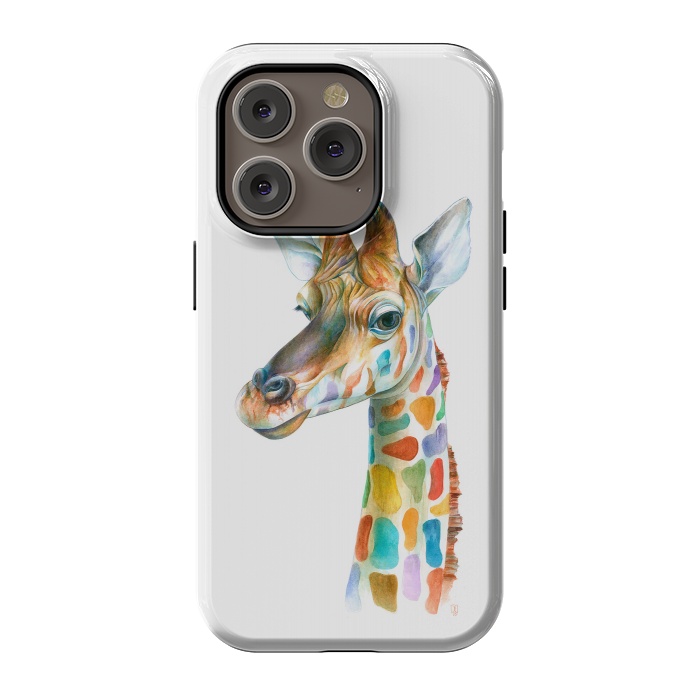 iPhone 14 Pro StrongFit Colorful Giraffe by Brandon Keehner