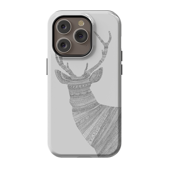 iPhone 14 Pro StrongFit Stag Grey Poster grey by Florent Bodart