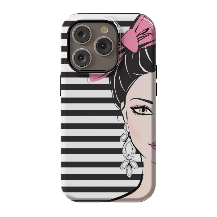 iPhone 14 Pro StrongFit Bow Girl by Martina
