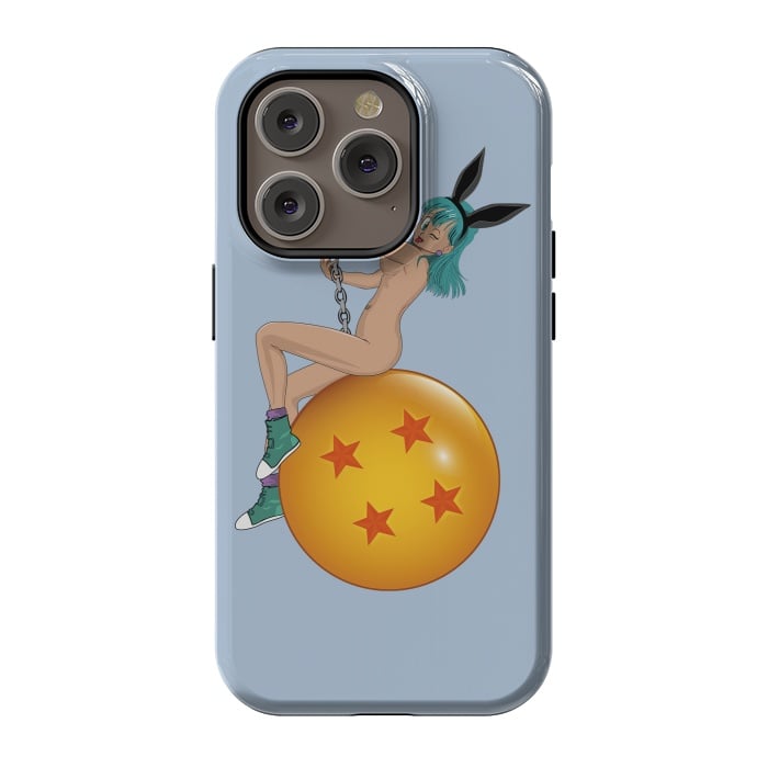 iPhone 14 Pro StrongFit Bunny Ball ( Nude) by Samiel Art