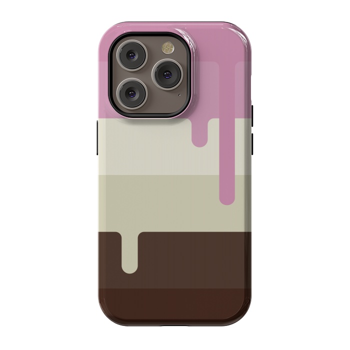 iPhone 14 Pro StrongFit Neapolitan Ice Cream by Dellán