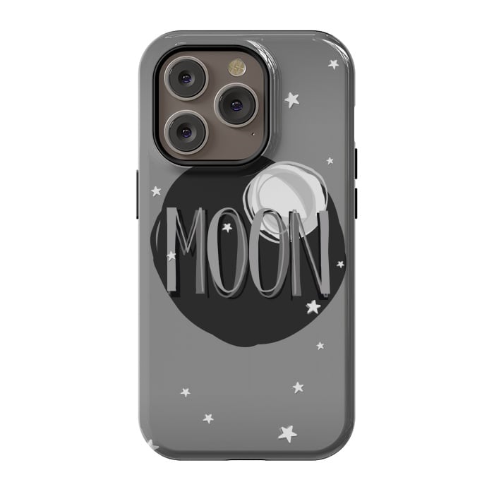 iPhone 14 Pro StrongFit Bright Moon & Stars by Dellán