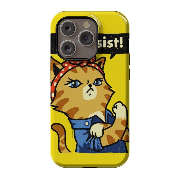 iPhone 14 Pro StrongFit Purrrsist! by Vó Maria