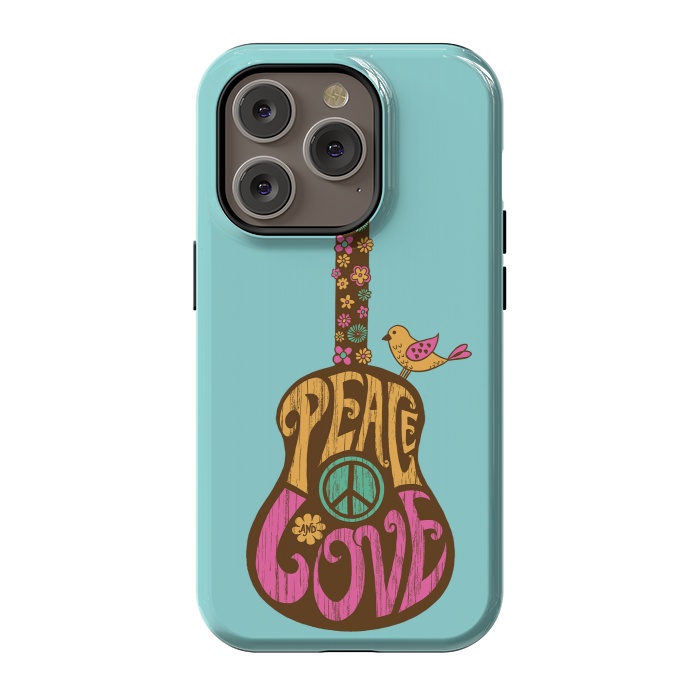 iPhone 14 Pro StrongFit Peace and love by Coffee Man