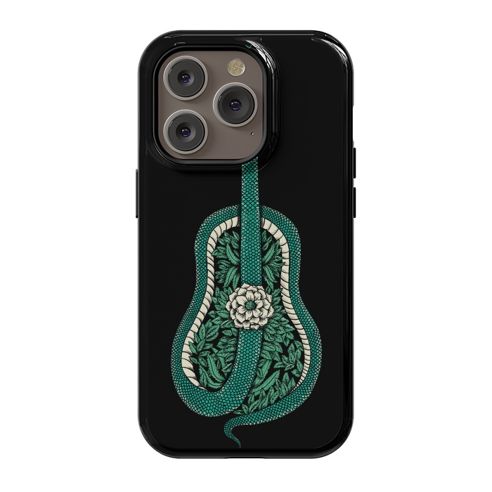 iPhone 14 Pro StrongFit Snake Guitar by Coffee Man