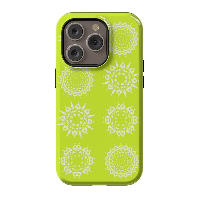 iPhone 14 Pro StrongFit Oh Chartreuse! by Bettie * Blue