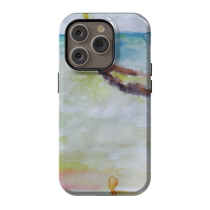 iPhone 14 Pro StrongFit Miami Beach Watercolor #3 by ANoelleJay