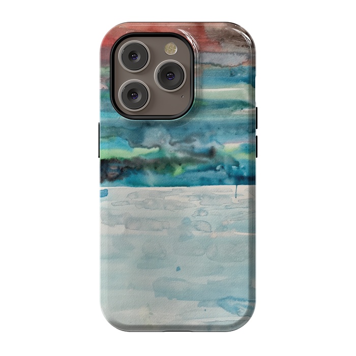 iPhone 14 Pro StrongFit Miami Beach Watercolor #5 by ANoelleJay