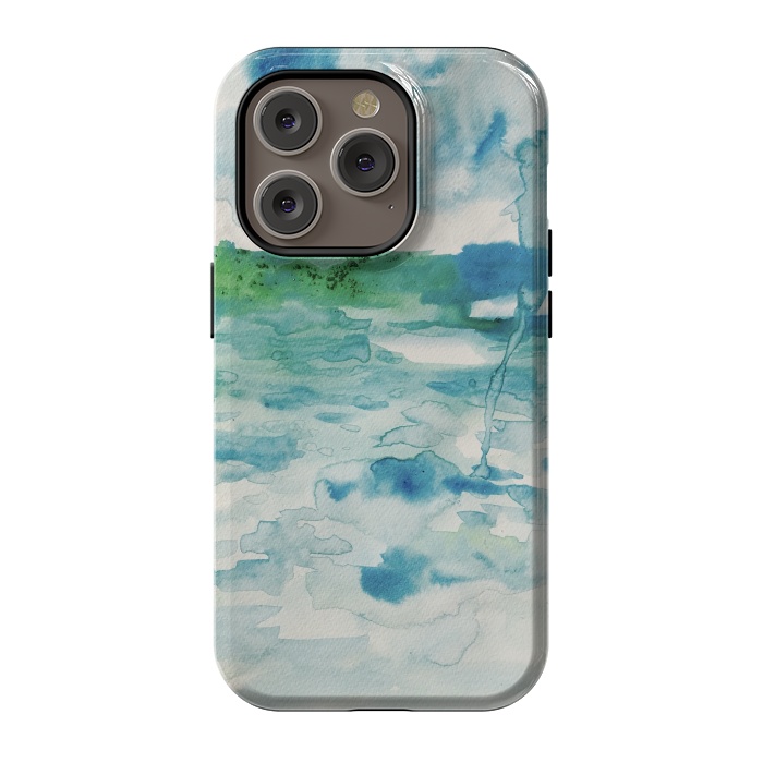 iPhone 14 Pro StrongFit Miami Beach Watercolor #6 by ANoelleJay