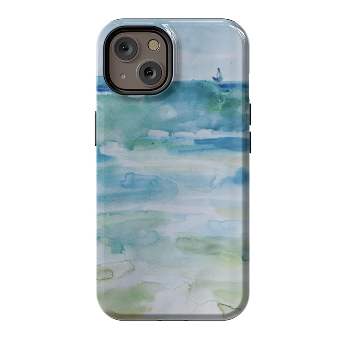 iPhone 14 StrongFit Miami Beach Watercolor #7 by ANoelleJay