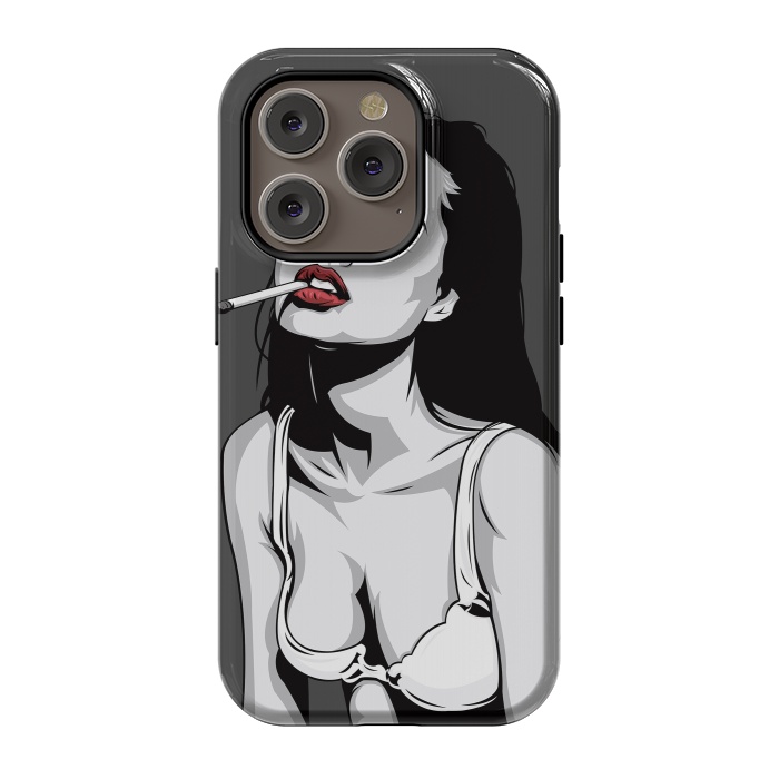 iPhone 14 Pro StrongFit Red lips by Roland Banrévi