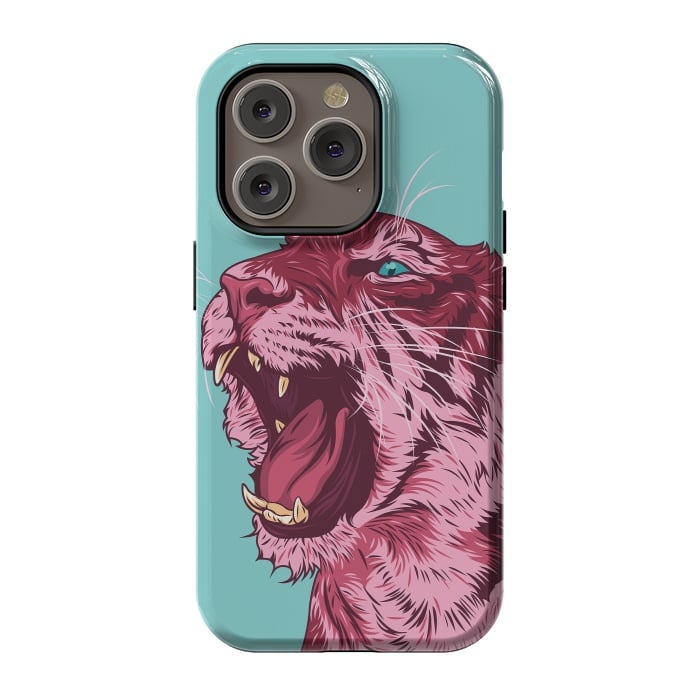 iPhone 14 Pro StrongFit Magenta tiger by Roland Banrévi