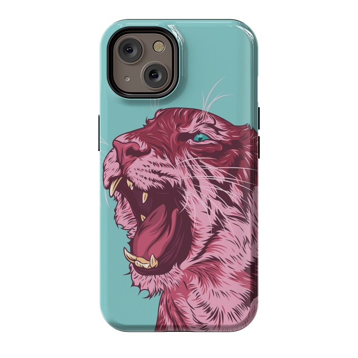 iPhone 14 StrongFit Magenta tiger by Roland Banrévi