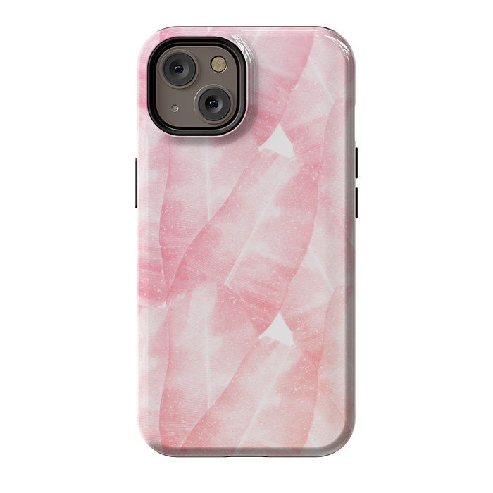 iPhone 14 StrongFit banana leaves pink by Rui Faria