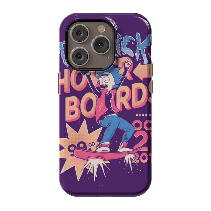 iPhone 14 Pro StrongFit Tiny rick hoverboards by Ilustrata