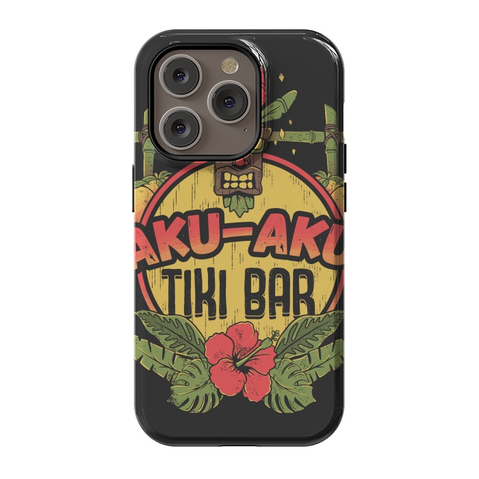 iPhone 14 Pro StrongFit Aku Aku - Tiki Bar by Ilustrata