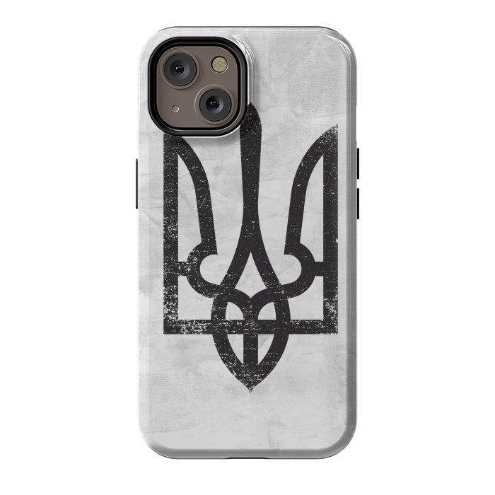 iPhone 14 StrongFit Ukraine White Grunge by Sitchko