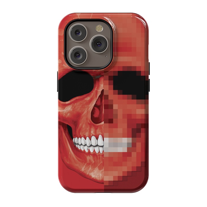 iPhone 14 Pro StrongFit Red Skull by Sitchko