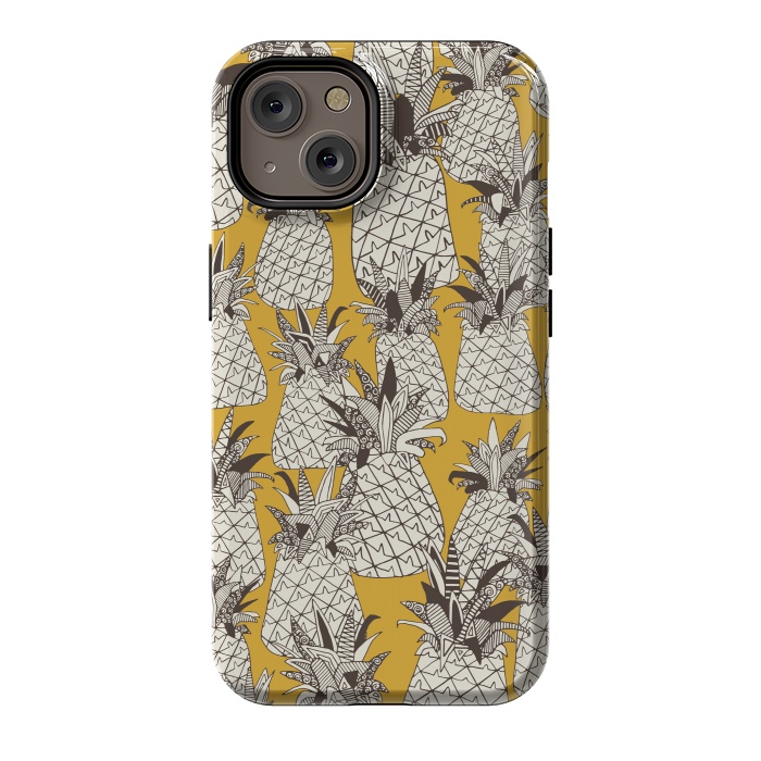 iPhone 14 StrongFit Pineapple Sunshine by Sharon Turner
