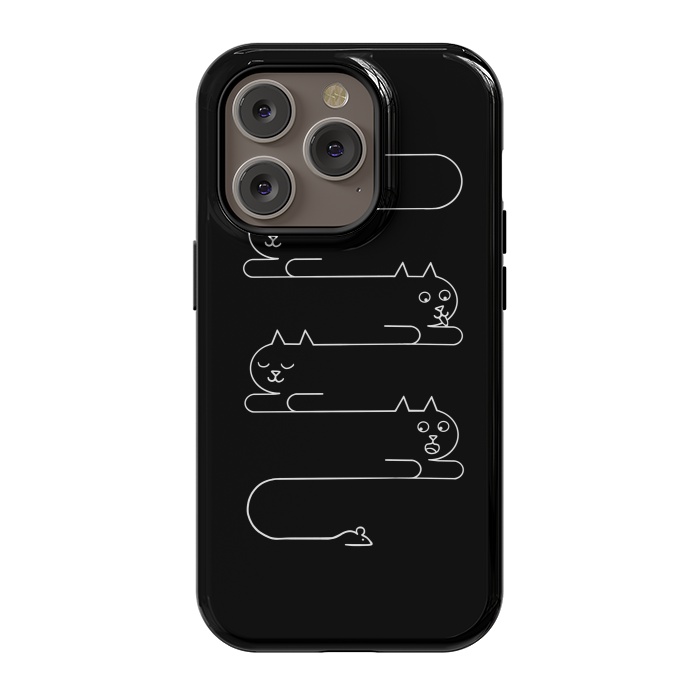 iPhone 14 Pro StrongFit Cats Line by Coffee Man