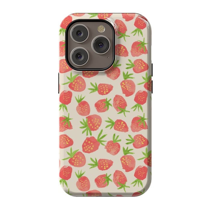iPhone 14 Pro StrongFit Strawberry by Edith May